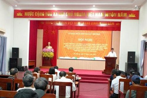 Xã Tây Phương tuyên truyền đối với 44 hộ dân trước thời điểm cưỡng chế thu hồi đất