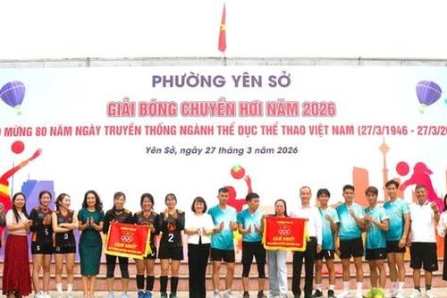 Yên Sở trao giải bóng chuyền hơi, lan tỏa phong trào thể thao quần chúng