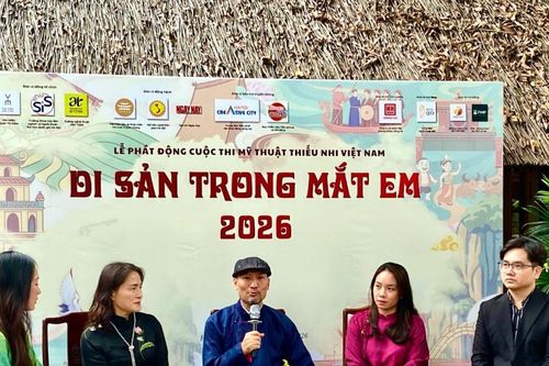 Phát động Cuộc thi mỹ thuật Thiếu nhi Việt Nam 'Di sản trong mắt em' năm 2026