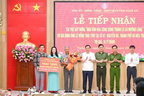 Nghệ An tiếp nhận công trình nhà văn hóa cộng đồng kết hợp tránh lũ