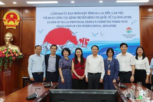 Chủ tịch UBND tỉnh Phạm Anh Tuấn tiếp, làm việc với CNN quốc tế tại Singapore