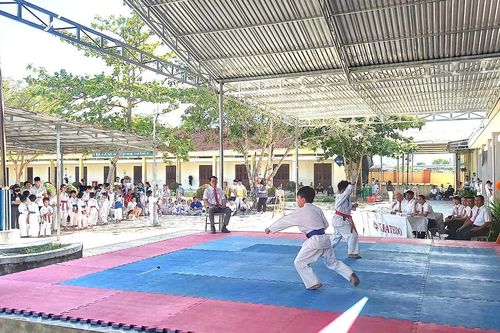 91 vận động viên tham gia Giải karate thiếu niên, nhi đồng xã Suối Hiệp