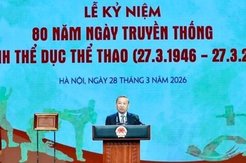 Tổng Bí thư Tô Lâm dự Lễ kỷ niệm 80 năm Ngày truyền thống ngành Thể dục Thể thao