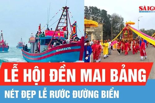 Nét đẹp lễ rước đường biển - Lễ hội đền Mai Bảng