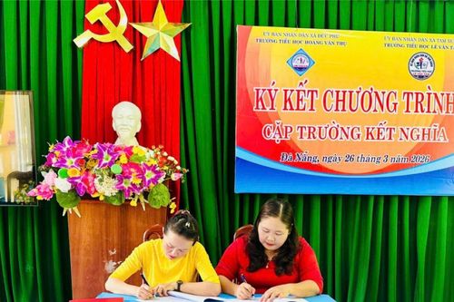 Các trường tiểu học ký kết 'Cặp trường kết nghĩa'