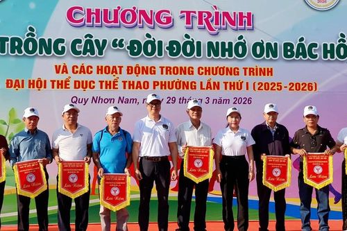 Phường Quy Nhơn Nam tổ chức Tết trồng cây và Đại hội Thể dục thể thao lần thứ I