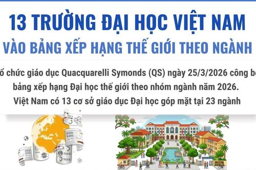 Việt Nam có 13 trường đại học được xếp hạng thế giới theo ngành học