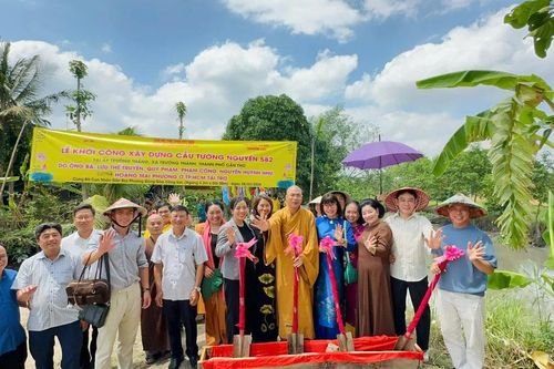 Chùa Tường Nguyên khởi công cầu bê-tông cùng nhà tình thương tại TP.Cần Thơ và tỉnh Tây Ninh