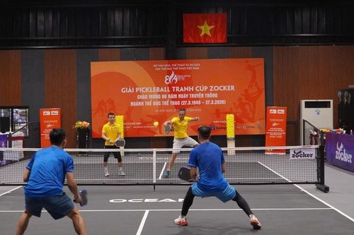 Sôi nổi Giải Pickleball tranh Cúp Zocker chào mừng 80 năm Ngày Truyền thống ngành Thể dục Thể thao Việt Nam
