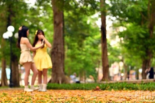 Khoảnh khắc giao mùa tại công viên Thống Nhất