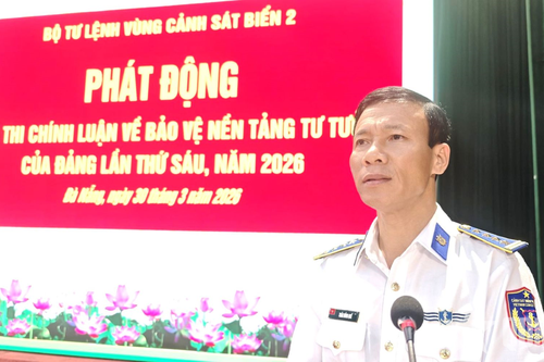Vùng Cảnh sát biển 2 phát động Cuộc thi chính luận 'Bảo vệ nền tảng tư tưởng của Đảng' lần thứ sáu