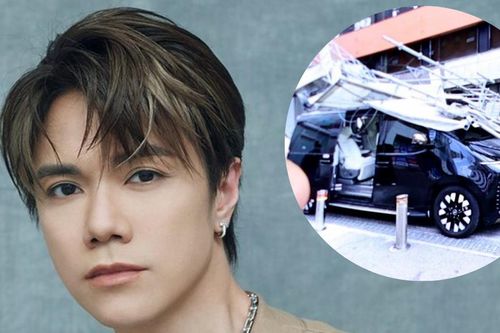 Nam ca sĩ 45 tuổi thoát nạn khi giàn giáo sập trúng xe