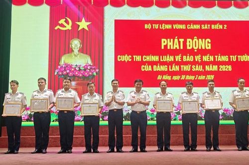 Vùng Cảnh sát biển 2 phát động Cuộc thi chính luận 'Bảo vệ nền tảng tư tưởng của Đảng' lần thứ sáu