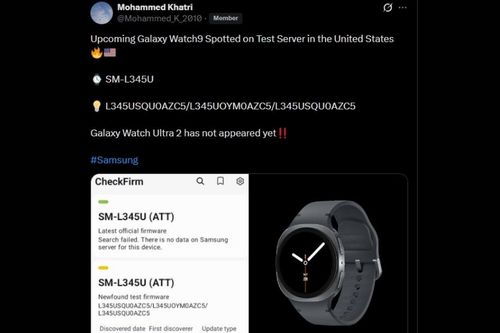 Samsung Galaxy Watch 9 lộ diện: Trang bị chip Snapdragon Wear Elite, dự kiến ra mắt vào tháng 7