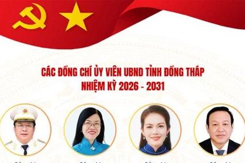 Các đồng chí Ủy viên UBND tỉnh Đồng Tháp nhiệm kỳ 2026 - 2031