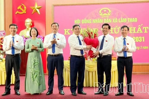 Kỳ họp thứ Nhất, HĐND xã Lâm Thao nhiệm kỳ 2026 - 2031: Các chức danh được bầu đều đạt 100% phiếu tín nhiệm