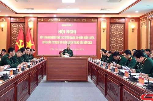 Quân khu 2 rút kinh nghiệm huấn luyện tháng đầu năm 2026