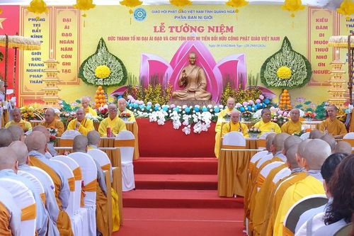Quảng Ngãi: Lễ tưởng niệm Đức Thánh Tổ Ni Đại Ái Đạo cùng chư Ni tiền bối hữu công tại chùa Tịnh Nghiêm