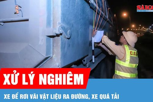 Hà Nội: Xử lý nghiêm xe để rơi vãi vật liệu ra đường, xe quá tải