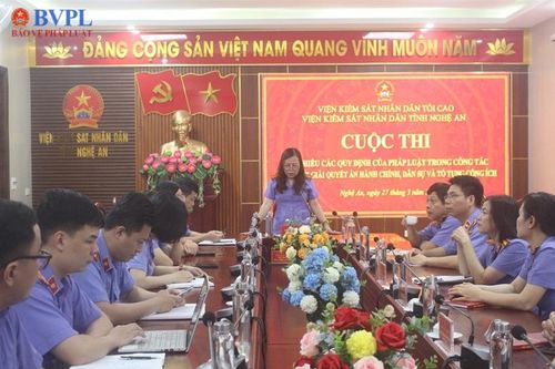 VKSND tỉnh Nghệ An tổ chức thi tìm hiểu pháp luật trực tuyến
