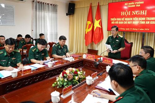 Thanh tra Bộ Quốc phòng làm việc tại Bộ đội Biên phòng tỉnh An Giang