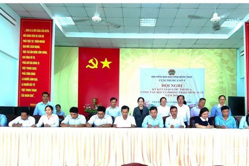 Cụm thi đua số 5 ký kết giao ước thi đua công tác Hội và phong trào Nông dân năm 2026