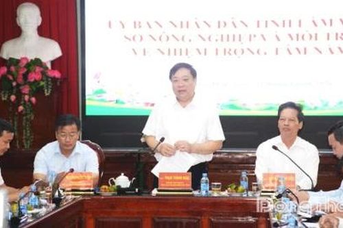 Phó Bí thư Tỉnh ủy, Chủ tịch UBND tỉnh làm việc với Sở Nông nghiệp và Môi trường