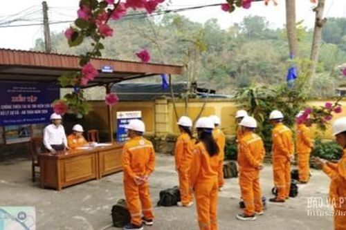 Đội Quản lý điện lực khu vực Văn Lãng- Diễn tập phòng chống thiên tai và tìm kiếm cứu nạn, xử lý sự cố - an toàn năm 2026