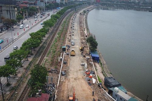 Hà Nội thông xe kỹ thuật tuyến đường ven hồ Linh Đàm từ ngày 15/4