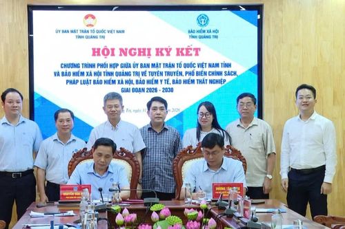 Ký kết quy chế phối hợp giữa Bảo hiểm xã hội với Ủy ban MTTQ Việt Nam tỉnh