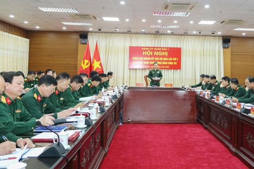 Đảng ủy Quân khu 1 thông báo nhanh kết quả Hội nghị Trung ương 2