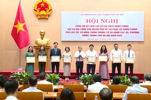 Sở Nội vụ và phường Tùng Thiện dẫn đầu bảng xếp hạng chỉ số CCHC