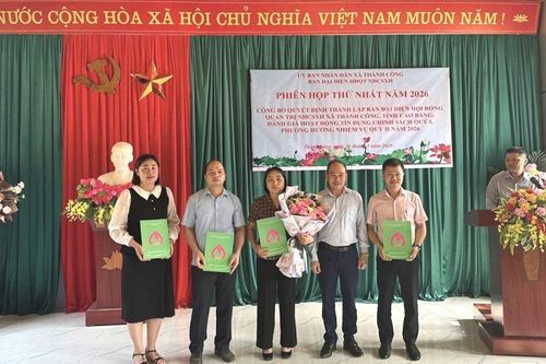 Ban đại diện Hội đồng quản trị Ngân hàng Chính sách xã hội xã Thành Công tổ chức phiên họp thứ nhất năm 2026