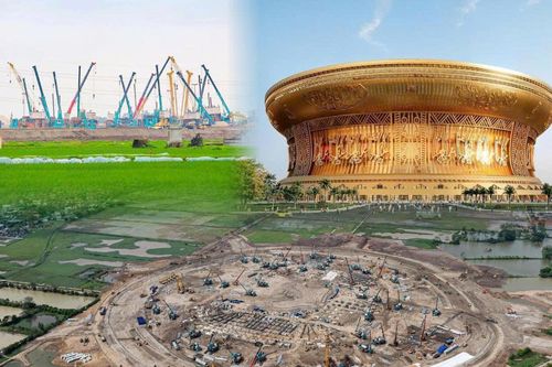 Tiến độ 'thần tốc' trên đại công trường sân vận động lớn bậc nhất thế giới