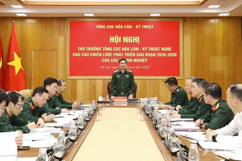 Thủ trưởng Tổng cục Hậu cần - Kỹ thuật làm việc với các doanh nghiệp về chiến lược phát triển giai đoạn 2026 - 2030