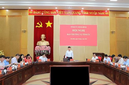Ban Thường vụ Tỉnh ủy Ninh Bình cho ý kiến nhiều nội dung quan trọng