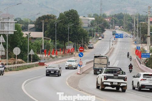 Diện mạo tuyến giao thông mới hoàn thành tại cửa ngõ Tây Bắc