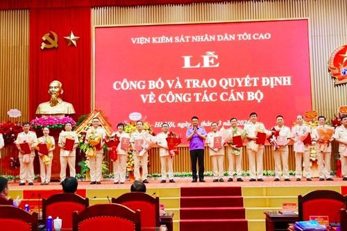 Viện KSND Tối cao điều động, bổ nhiệm 15 lãnh đạo cấp Vụ