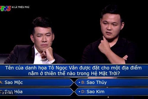Câu hỏi khó về Tô Ngọc Vân trong chương trình 'Ai là triệu phú'