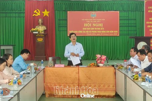 Hội nghị giao ban Cụm thi đua số 5 Hội Nông dân tỉnh Khánh Hòa