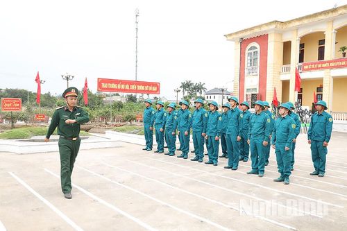 Phường Vị Khê tổ chức huấn luyện dân quân tự vệ năm thứ nhất
