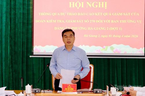 Thông qua dự thảo kết quả kiểm tra, giám sát đối với Ban Thường vụ Đảng ủy phường Hà Giang 2