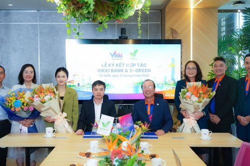 V-Green và Vikki Bank hợp tác phát triển hạ tầng trạm sạc, tủ đổi pin xe điện
