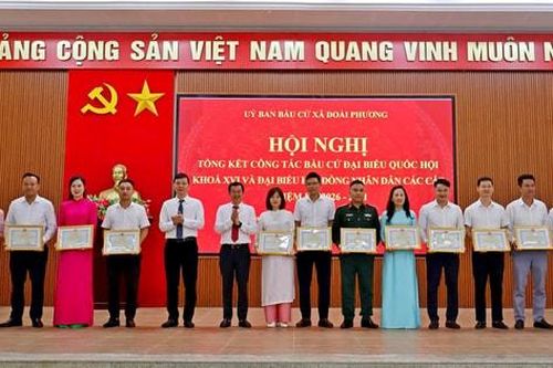 Xã Đoài Phương tổng kết công tác bầu cử đại biểu Quốc hội và HĐND các cấp