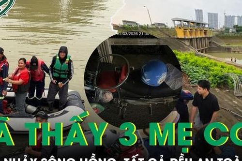 Đã tìm thấy 3 mẹ con nghi nhảy sông Hồng ở Hưng Yên, tất cả đều an toàn
