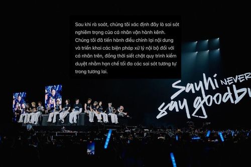 Ê-kíp Anh Trai 'Say Hi' xin lỗi vì dùng ảnh concert Anh Trai Vượt Ngàn Chông Gai