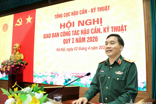 Phấn đấu hết quý II-2026 hoàn thành trên 50% kế hoạch công tác hậu cần, kỹ thuật