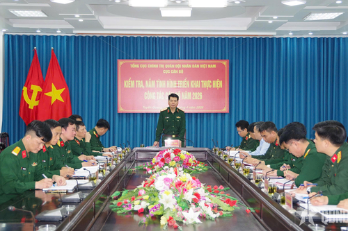 Tổng cục Chính trị kiểm tra công tác cán bộ tại tỉnh Tuyên Quang