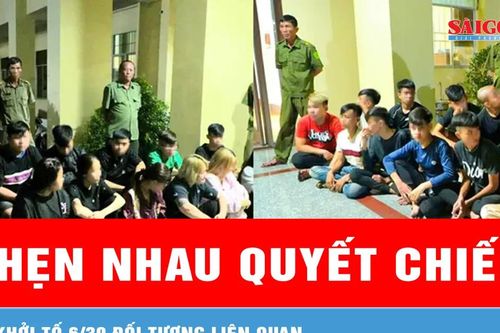 Khởi tố 6 đối tượng liên quan 39 người mang hung khí hẹn nhau quyết chiến