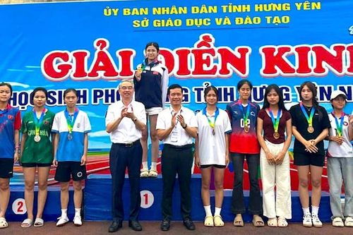 507 huy chương được trao tại giải Điền kinh học sinh phổ thông Hưng Yên năm 2026